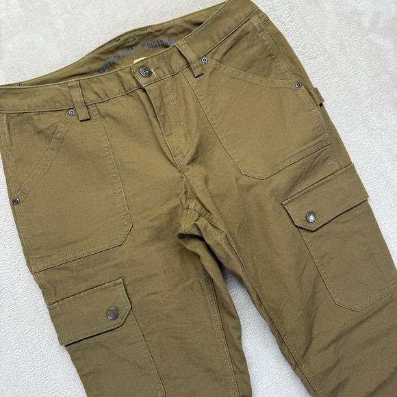 Duluth Trading Pants Womens 6x33 Cargo Olive Green Utility Pockets Curve Setter - Picture 1 of 15
